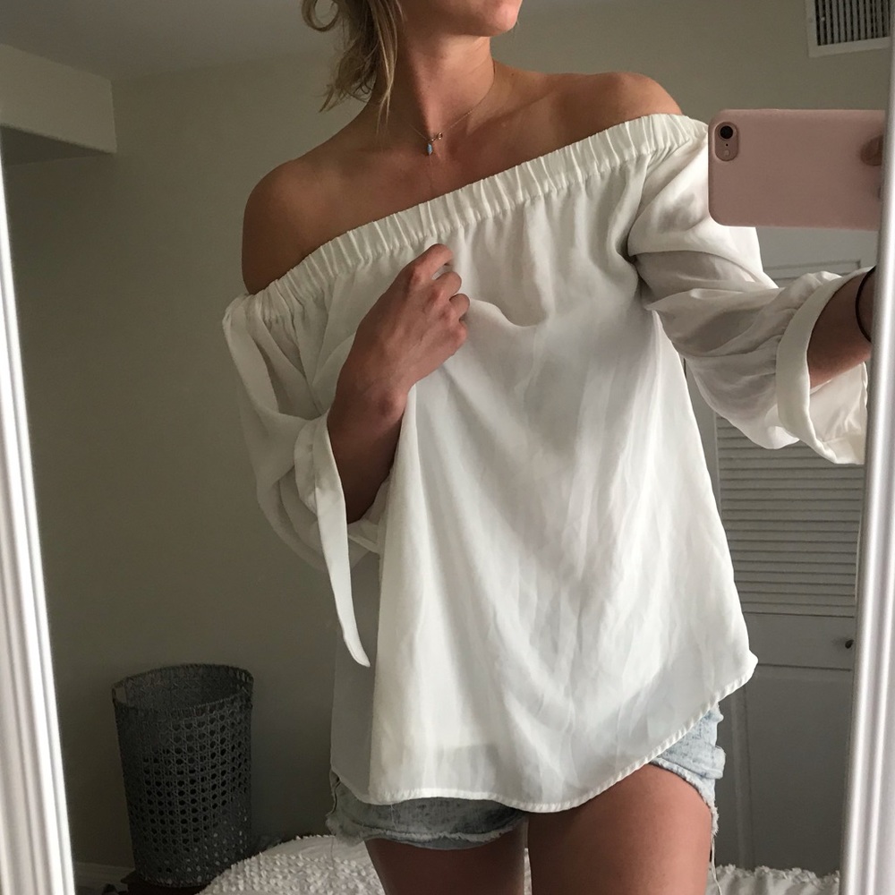 Off the Shoulder White Top